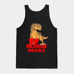 Dinosaur Broken Heart tees Tank Top